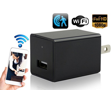 Hidden security camera wall charger